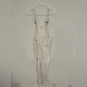 Distressed white overalls from Carmar.